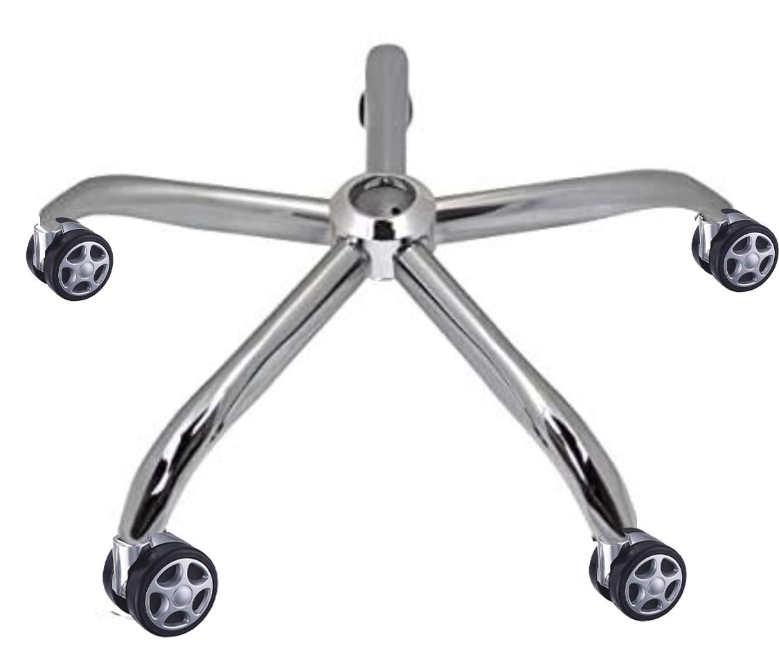 RAJCHAIR Revolving Steel Chrome Chair Base | Twin Caster Alloy 100% Nylon Wheel Base 27 Inch (B07VN1JC7J) Amazon Price History, Amazon Price Tracker