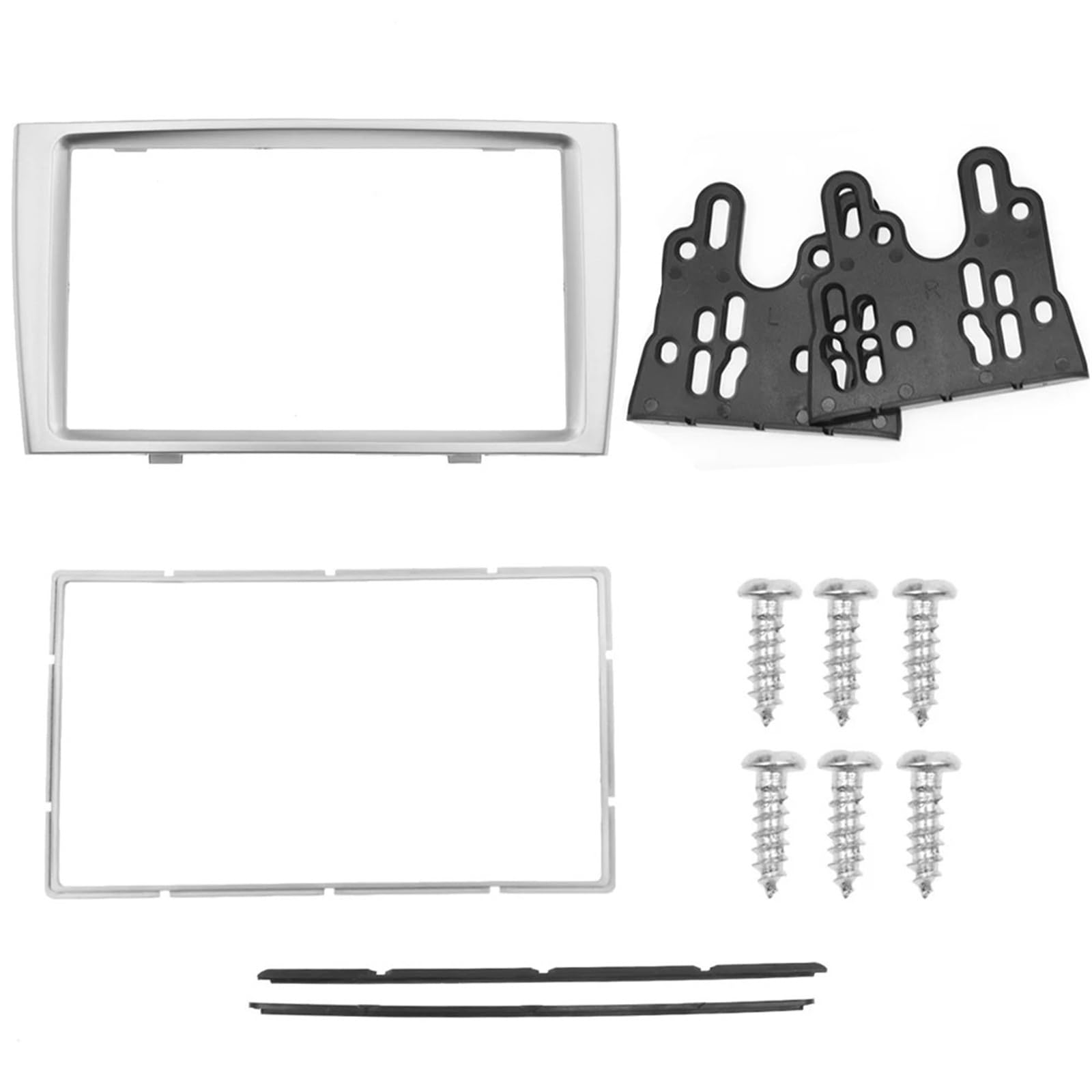 Marco Radio Marco De Salpicadero para Radio Y DVD para Coche Doble DIN, Panel Interfaz Estéreo para, Kit Montaje Tablero para Peugeot 308/408 Kit Montage Autoradio