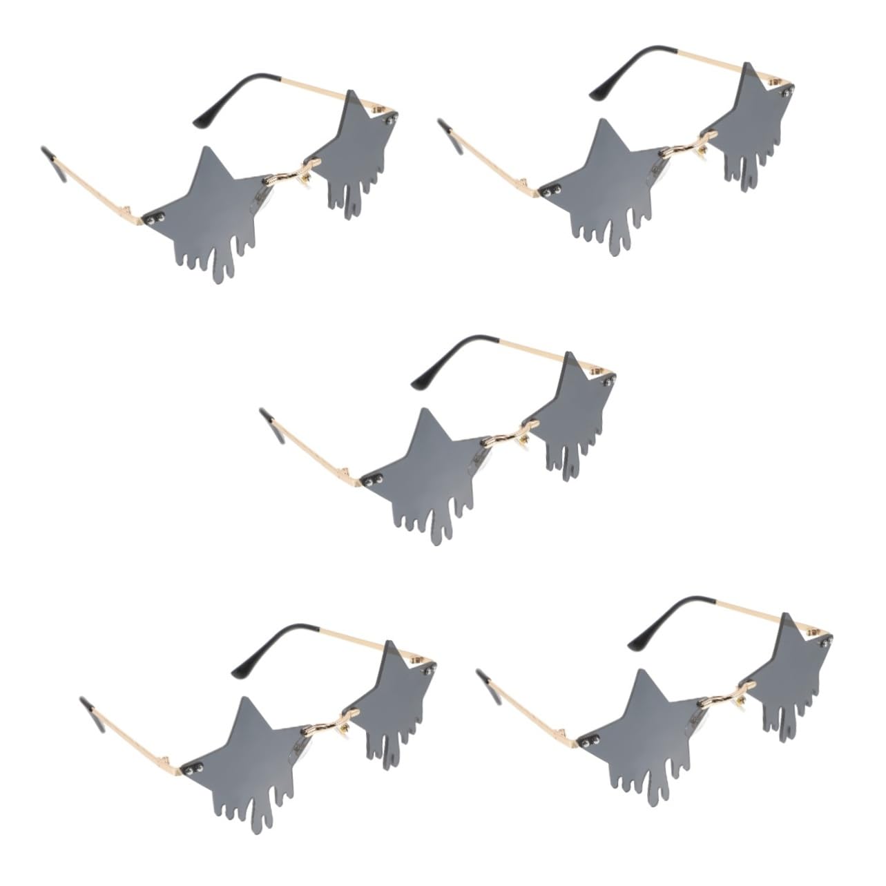 5paare Randlose Sonnenbrille Im Sternen-design Für Frauen Und Männer Für Partys Festivals Und Alltag Leicht Und Stylisch Für Jedes Outfit