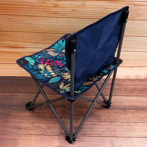 Chaise de camping pliable bleue camouflage pour extérieur