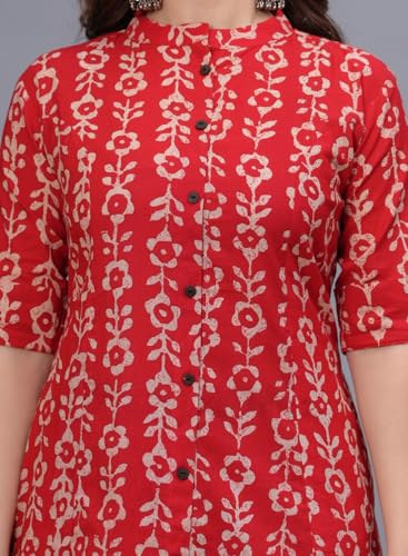 Image of rytras Women Printed A-Line Kurta Set with Palazzo Pants