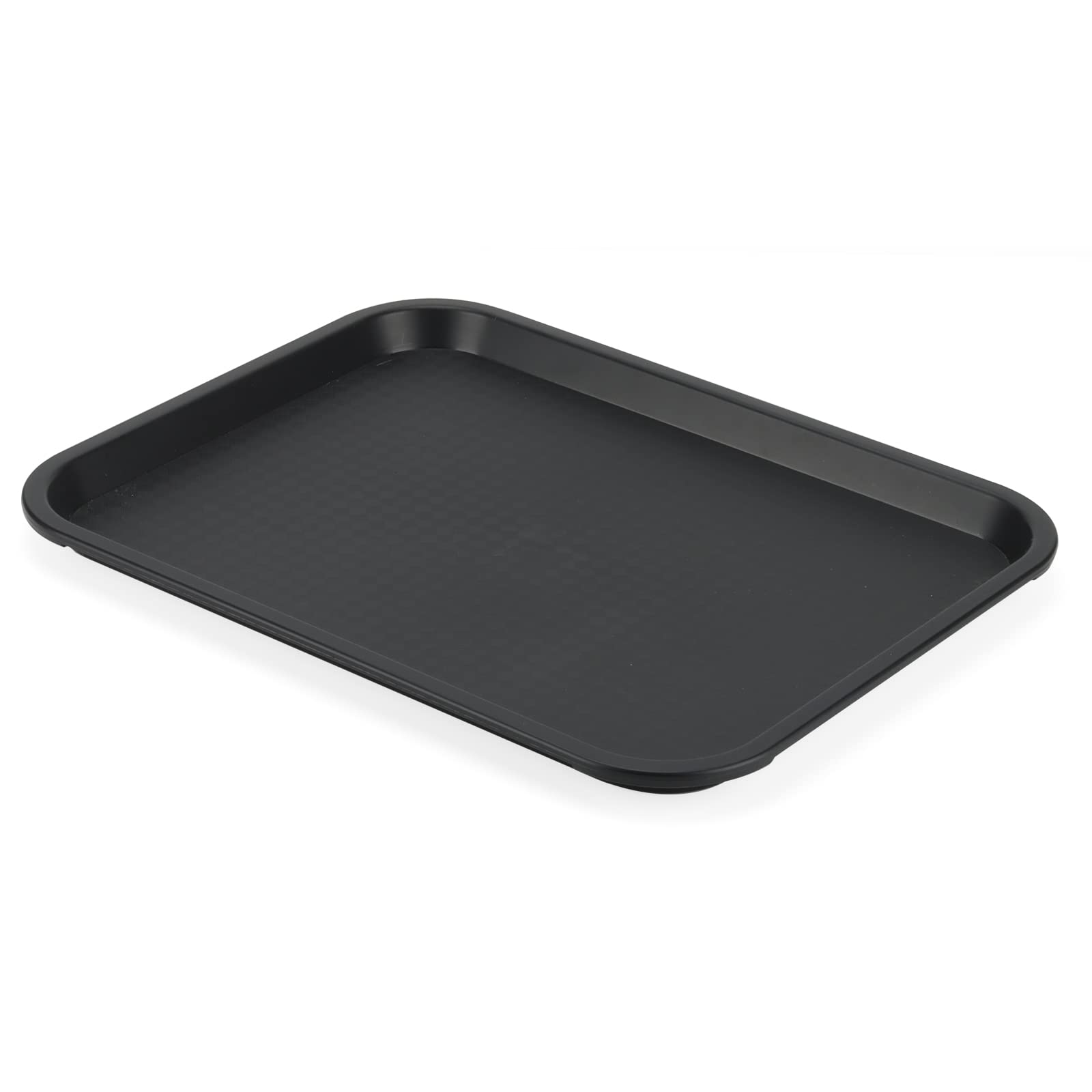 JAPCHET Confezione da 18 vassoi per fast food, 35 x 27 cm, in plastica, colore nero, per cucina, hotel, ristoranti