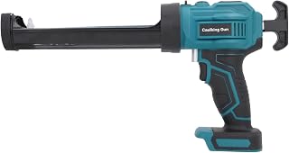 Cordless Caulk Gun, 20V Electric Caulking Gun Battery Powered with Charger & LED Light, 4 Adjustable Speeds Dripless Adhesive Caulk Gun Kit, 10oz 300ml Caulking Tool (US Plug 100