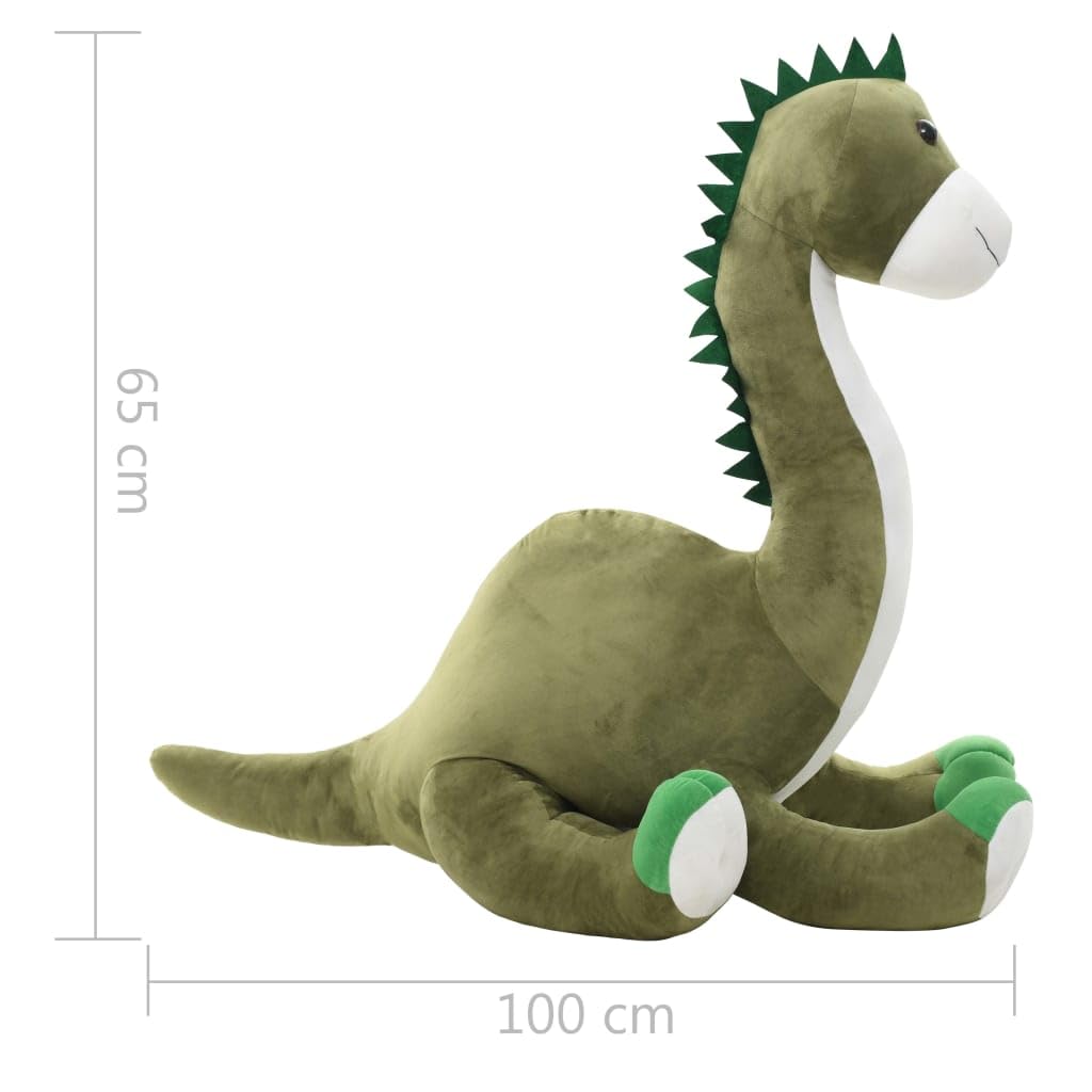 Dino pluszowe zwierzątko z zielonej pluszaka, 100 x 65 cm, miękkie wypełnienie, dla dzieci od 36 miesięcy, do zabawy, przytulania i dekoracji w pokoju
