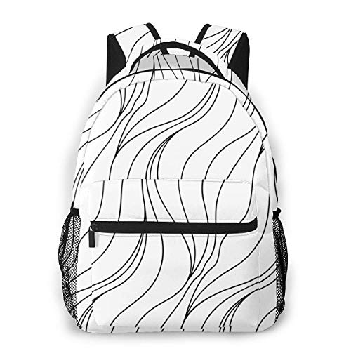 Preisvergleich Produktbild DJNGN Multifunktionsrucksack Doodle Musikinstrumente Retro Musikausrüstung Männer und Frauen Casual Style Canvas Rucksack Schultasche