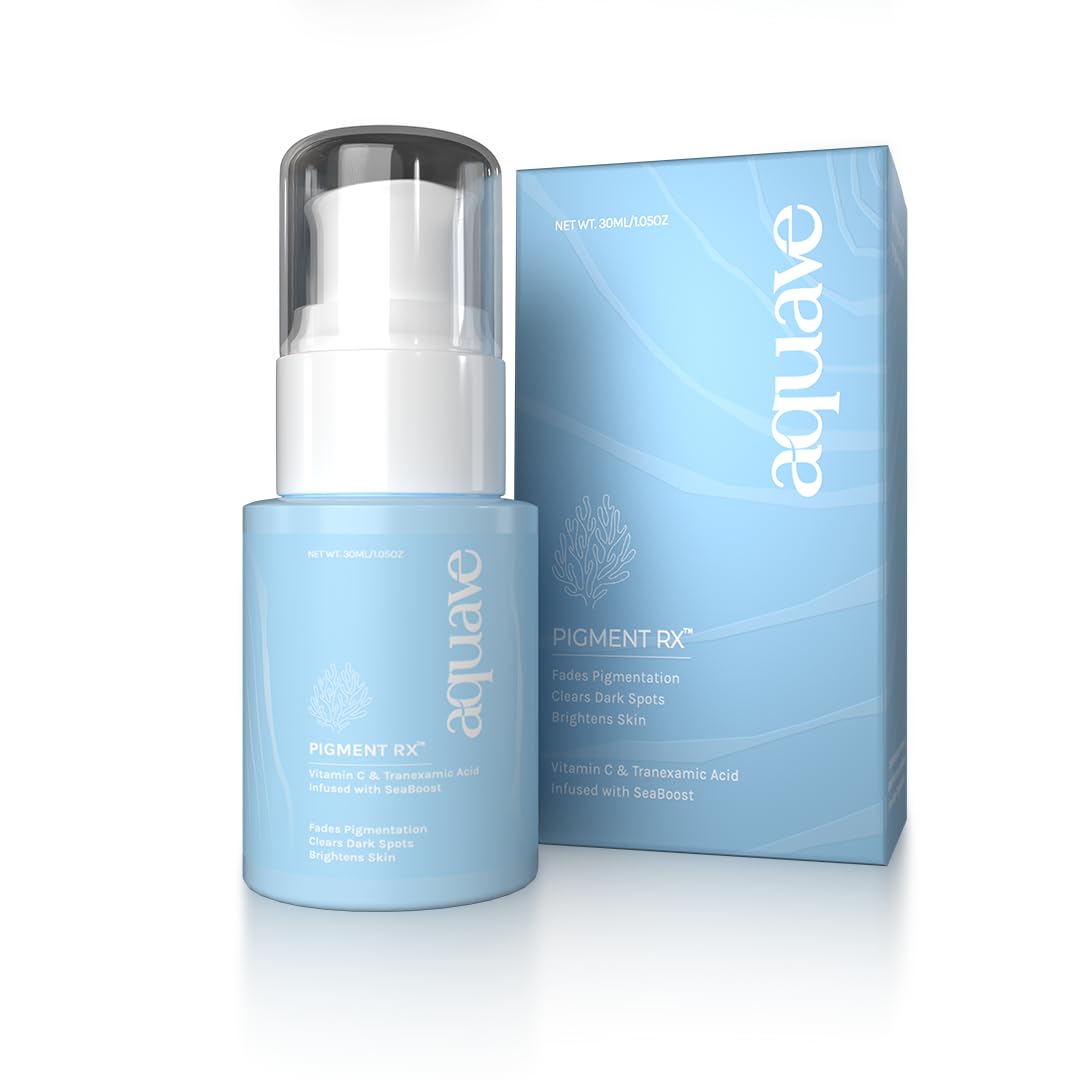 Aquave Pigment RX Face Serum for Hyperpigmentation, Dark Spots and Bright Skin, Infused with SeaBoost, Niacinamide, Alpha Arbutin, Tranexamic Acid, 30 Ml