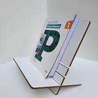 INDÚSTRIA FENIX Suporte Livros Apostilas Tablets Kindle Concurseiros Leitura - Branco (Madeira natural) - MDF - Portátil - 30x30cm