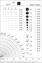 ZTBH Microscope Accessories Kit Measuring Pass Badge Gauge Stain Card Point Gauge Wire Gauge Transparent Film Ruler Stain Crack Contrast Ruler 99x66mm
