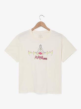 Her Universe BoxLunch Studio Ghibli The Tale of The Princess Kaguya Embroidered Womens T-Shirt - BoxLunch Exclusive Off White MD