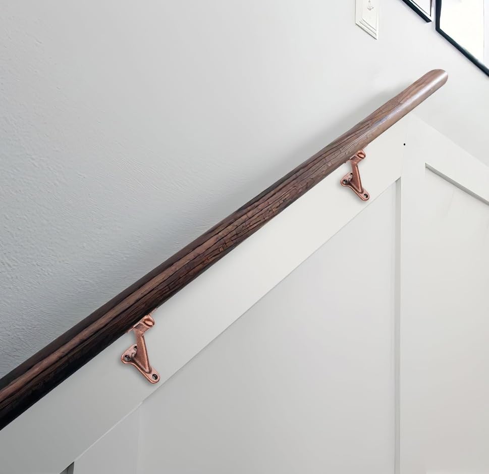 KHTUMEWARE-FS Antique Copper Handrail Brackets in Antique Copper — KHTUMEWARE