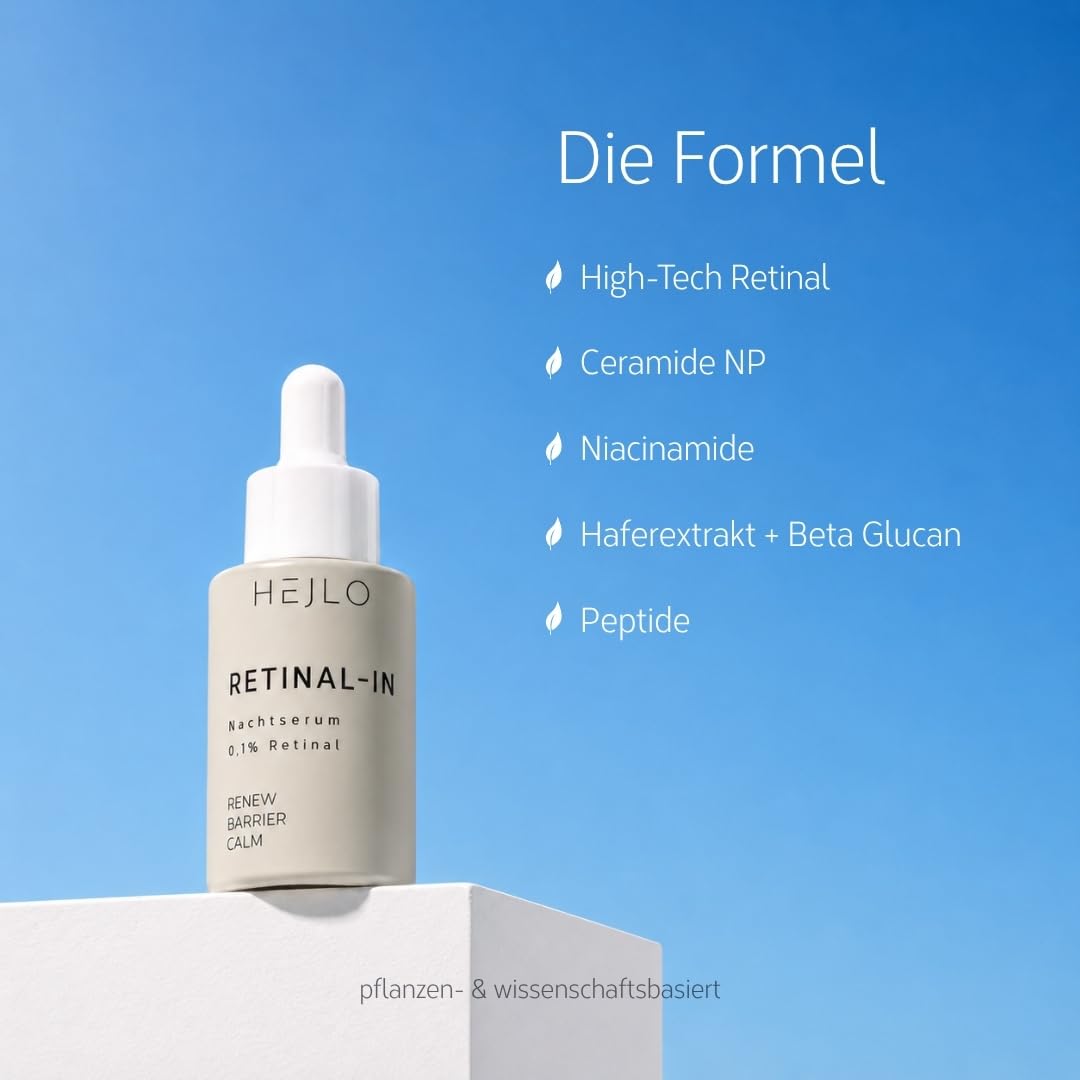 Retinal-In Serum – Pro-Aging Nachtserum mit Retinal, Niacinamid, Ceramiden & Hafer-Extrakt – Für glattere, gestärkte Haut – 30 ml