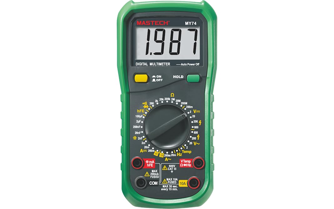 MASTECH MY70 MY74 MY75 MY78 AC/DC Professional Multimeter hFE Tester Electric Handheld Tester Meter Digital Multimeter Voltmeter Pocket Multimeter(MY74)