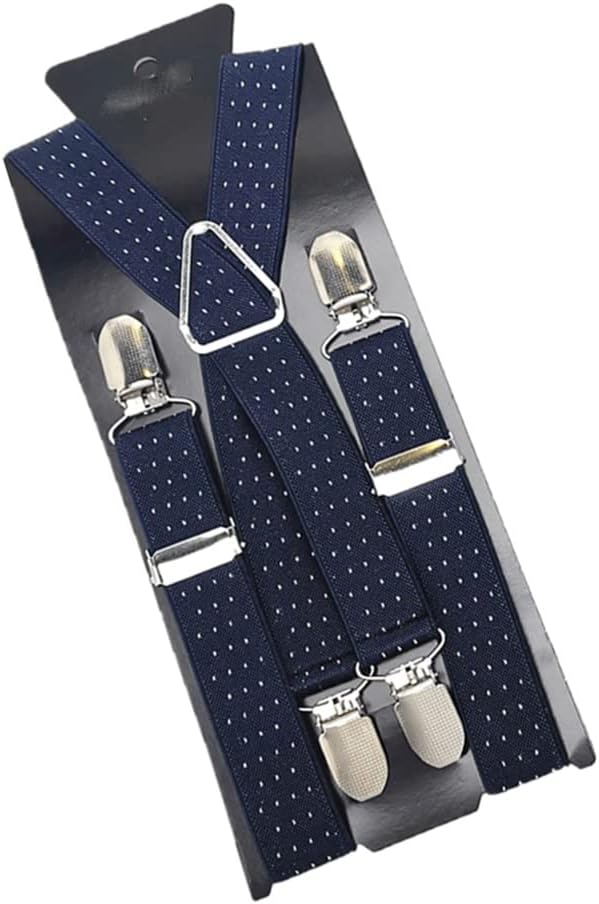 X Back Unisex Dot Suspenders Men Women Adjustable Elastic Pants Holder Wedding Wear