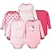 Hudson Baby Baby-Girl 5 Pack Long Sleeve Bodysuits,Sheep,9-12 Months