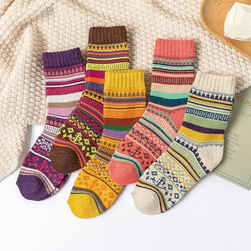 GLCMXMART Wool Socks for Women, Warm Thermal Thick Winter Cold Weather Socks, Gift for Her2