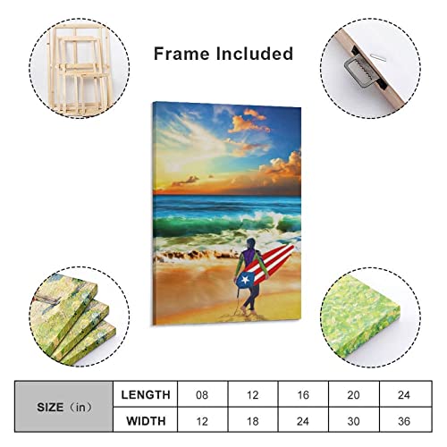 Posters Beautiful Scenery Of Puerto Rico Coastal Landscape Poster Surfing Poster - 副本 Canvas Wall Art Prints For Wall Decor Room Decor Bedroom Decor Gifts 24X36Inch(60X90Cm) Frame-Style #TOP1