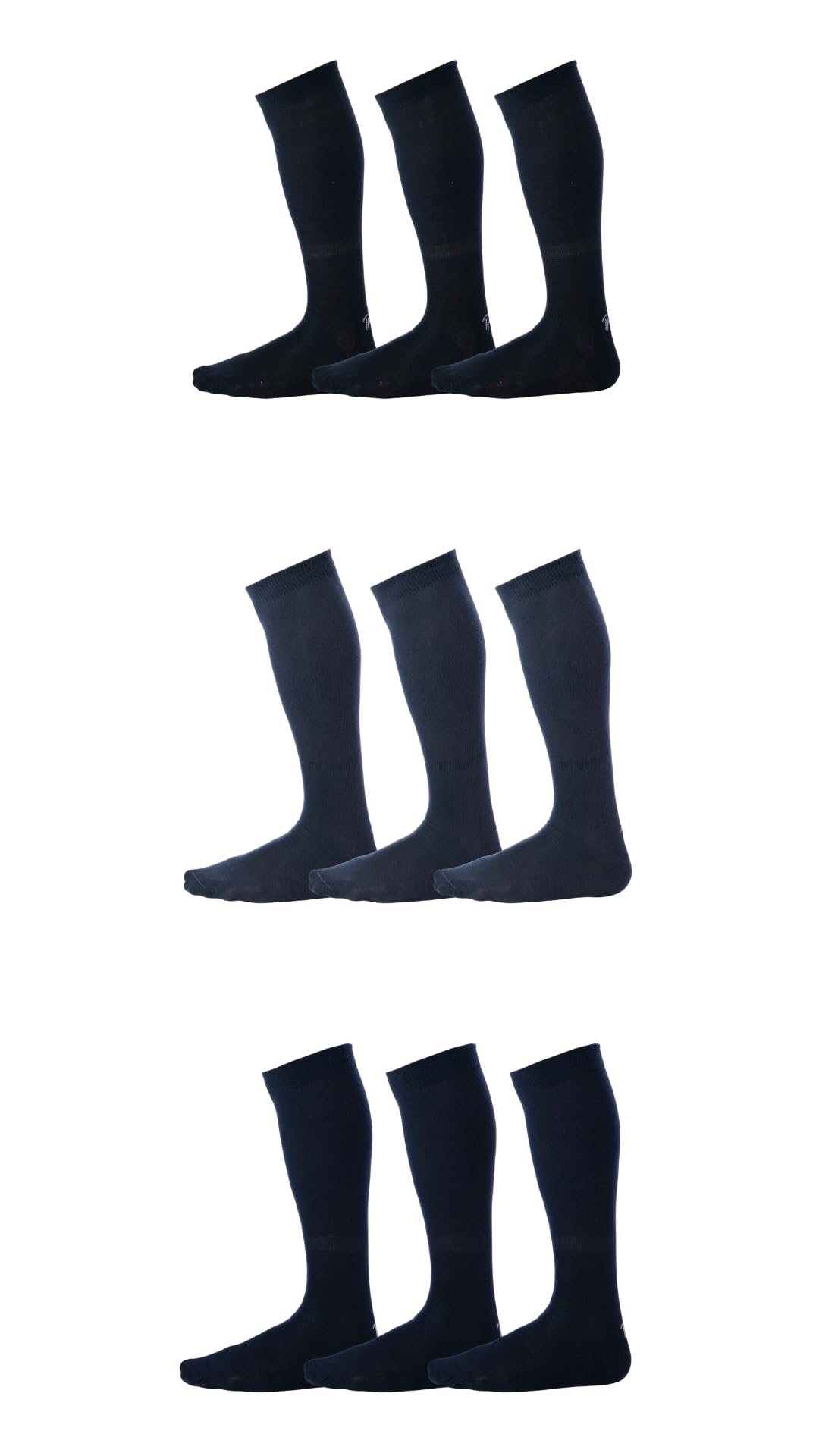 Pierre Henry Over the Calf Socks for Men (9 pairs) | Cotton Long Socks Over the Calf Dress Socks