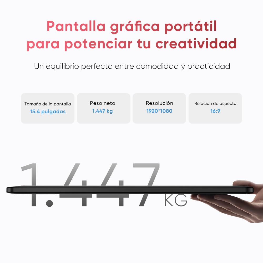 XPPen Artist 15.6 Pro V2 Tableta Gráfica con Pantalla con X3 Pro Chip Inteligente 16K Niveles de Presión, Tableta Gráfica Dibujo Digital con 8 Teclas y 1 Dial, Pantalla 99% sRGB Completamente Laminada