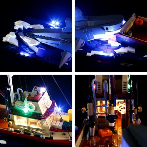 Image of LIGHTAILING Light for Lego-21350 Jaws - Led Lighting Kit Compatible with Lego Building Blocks Model - NOT Included The Model Set