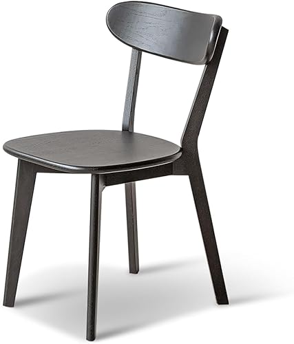 Bamskov Sillas de comedor 100% madera de roble macizo, prácticas sillas de cocina - Silla de madera para comedor, cocina (1, blanco)