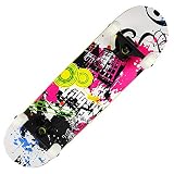 XUMI Skateboard, Patineta de Crucero de Cubierta de Madera Cóncava Antideslizante de 31 Pulgadas Monopatín Completo 95A de 4 Ruedas de Alta Elasticidad Resistente al Desgaste Mudo Longboard,TypeC
