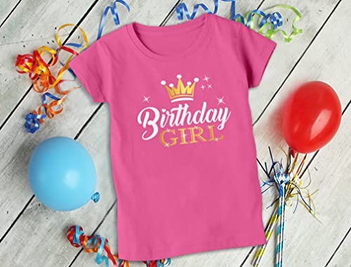Tstars Birthday Girl Shirt with Crown - Princess Tee Gift for Girls Age 3 to 9 Years Old - Kids Fitted T-Shirt4
