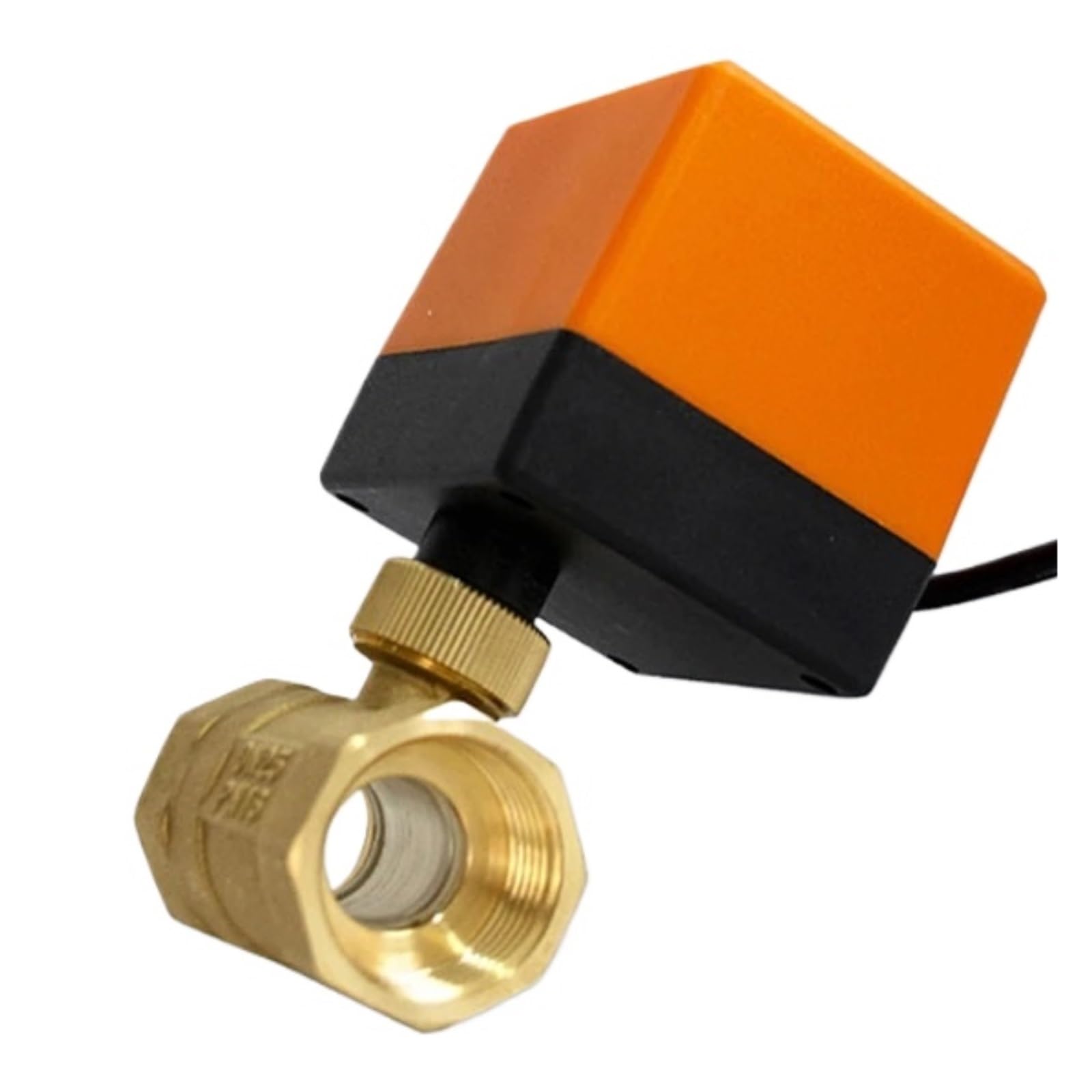 Valve motorisée Vanne à boisseau sphérique électrique 1-1/2" en laiton motorisée à deux voies for climatisation et chauffage au sol (AC 220 V, DC 24 V, DC 12 V, AC 24 V)(12VDC)