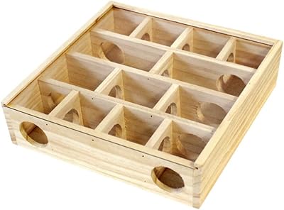 balacoo Hamster Toys Hamster Toys Little Critters Toys Hamster Maze Wood Maze Natural Wood Toy Dwarf Cage Tubes Gerbil Maze for Small Furry Animals House Toy Teething Toys Teething Toys