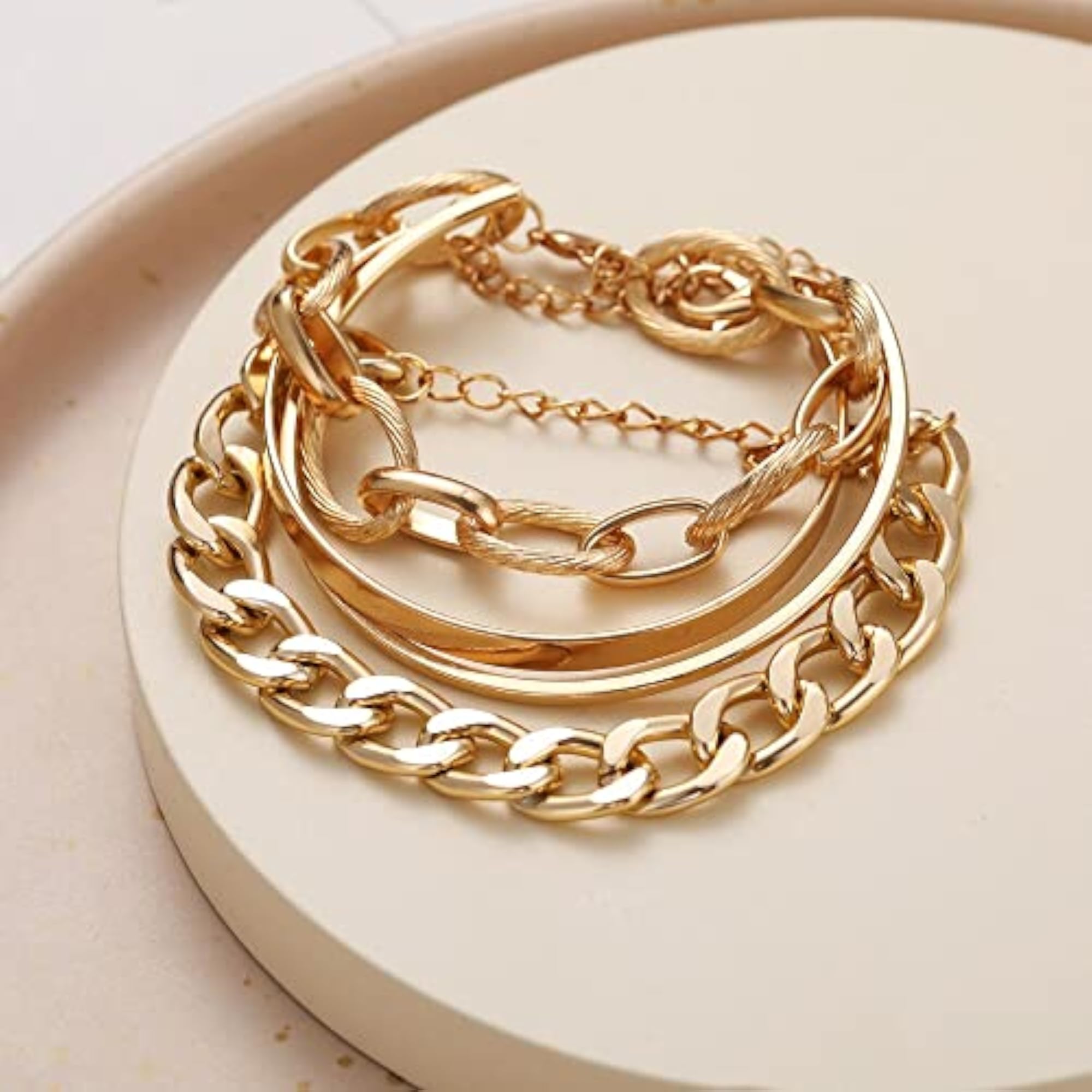 Gold-Toned Plated Bracelet Combo