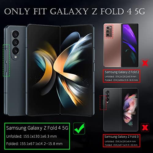 Donwell for Galaxy Z Fold 4 5G Case, Z Fold 4 Case Wallet for Men Women, PU Leather Magnetic Flip Folio Case with 3 Card Slots Kickstand Phone Cover for Z Fold 4 5G 2022 (Black)