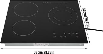 3 Burner Induction Cooktop with Timer, Portable Induction Cooker Electric Stove Top Multiple Power Levels Adjustable Temperature for Cooking, Black