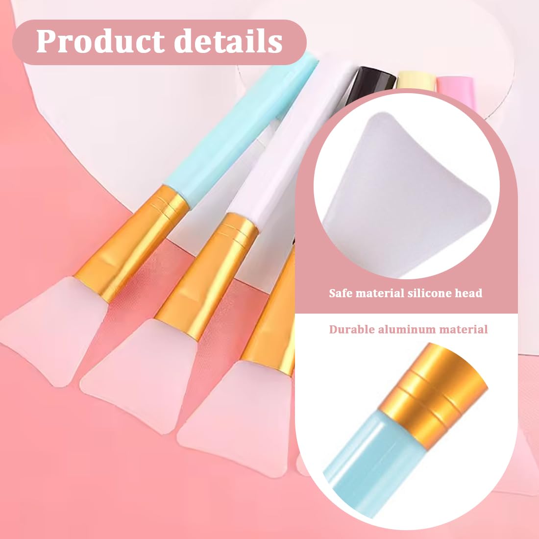 6 PCS Pennello Maschera Silicone, Professionale Pennello Maschera, Pennello Maschera, Maschera Strumento di Bellezza Morbido Pennelli per Maschera Occhi DIY