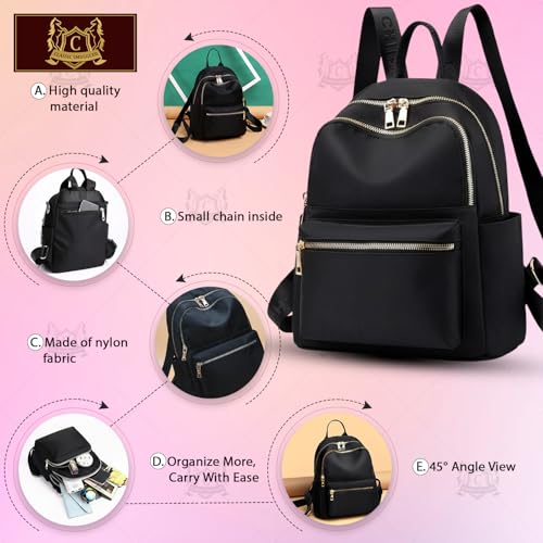 Image of Ethnic Style Waterproof Oxford Backpack for Women & Girls | Fashion Travel Canvas Look Nylon Bag | Large Capacity Printed Laptop Backpack for College