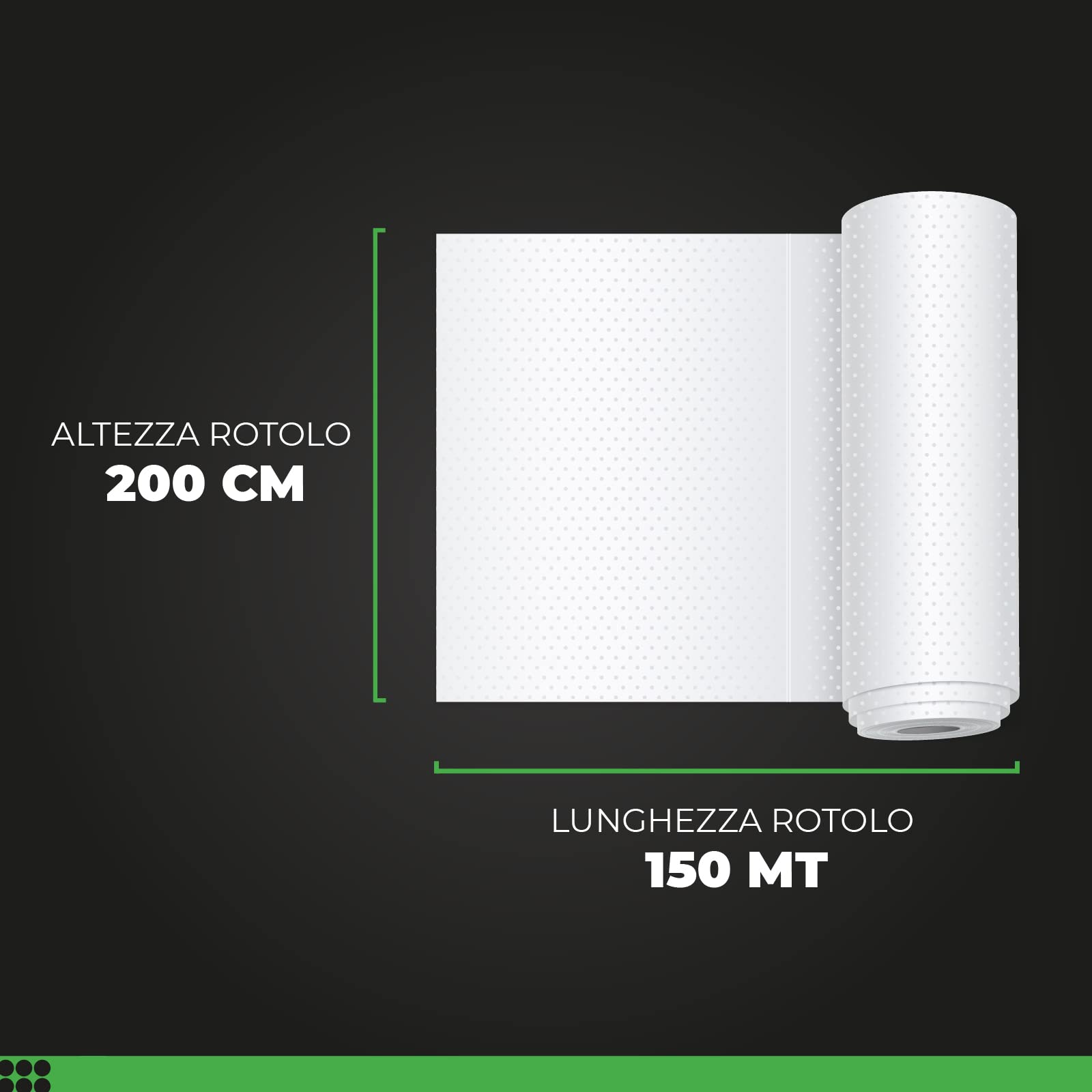 ImballaggiPer Rotolo Pluriball Media Resistenza 200cm x 150mt 80gr/mq, Bobina per Imballaggio e Spedizione, Ideale per Trasloco, Trasporto e Protezione Oggetti