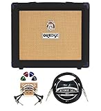 Orange Amps Crush 20 Combo Amplifier for Guitars (Black) Bundle with Blucoil 10-FT Straight...