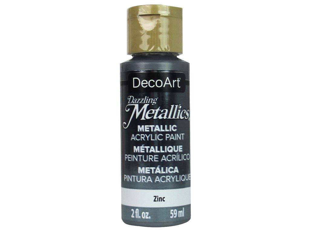 Deco Art Dazzling Metallics Acrylic Paint 2oz-Zinc, Other, Multicoloured, 3.37x3.37x9.98 cm