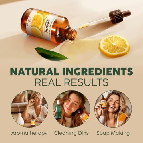 Kukka-Lemon-Essential-Oil-Huge-4-Fl-Oz-100-Pure-Natural-Lemon-Oil-for-Skin-Cleaning-Diffuser-DIY-Natural-Lemon-Essence-Oil-for-Aromatherapy-Soap-Making-Scent-More