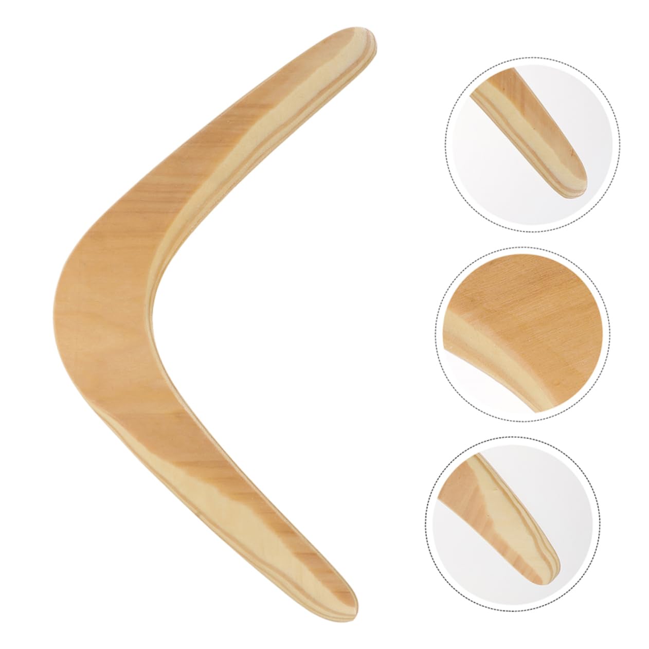 2piezas Boomerang De Madera Artesanal para Ejercicio Aire Diseño Aerodinámico para Lanzar y Atrapar para Estudiantes y Actividades Recreativas