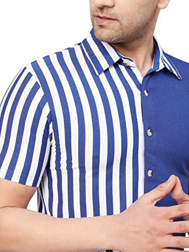 Image of GRITSTONES Men Stripe Cotton Blend Shirts