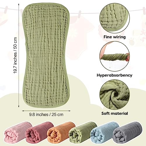 Newcotte 12 Pcs Baby Muslin Bibs And Burp Cloths Set, Cotton Absorbent Baby Bibs For Girls Boys Unisex Burping Cloths For Babies Drooling Bibs Newborn Teething Bibs Soft Adjustable Baby Drool Bibs #TOP2