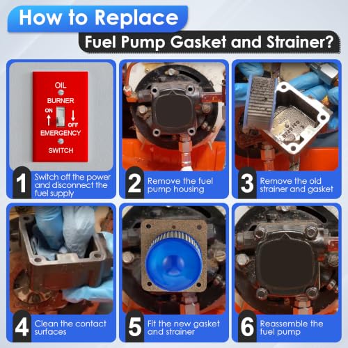 Image of Feekoon 2 Pack Oil Pump Strainer Kits Compatible with Suntec and Beckett
