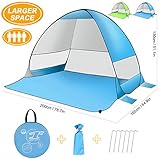 SLB Pop Up Beach Tent, Sun Shelter Shade Easy Up Portable Anti UV Cabana Beach Umbrella for Outdoor 3 or 4 Person