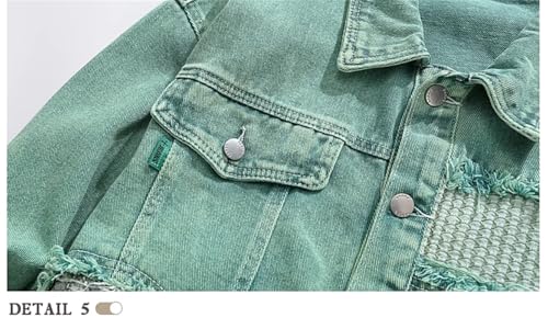 Veste en denim homme patchwork originale pour affirmer votre style - 7