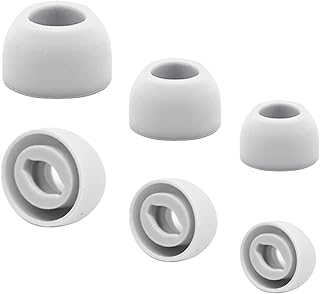 Silicone Replacement Earbuds - 3 Pairs Silicone Earbuds Caps for Samsung Galaxy Buds Pro, Noise-Reducing Ear Tips Non-Slip Silicone Earplugs Cap Earbuds Earmuffs Ear Tips 3 Sizes(S/M/L White)
