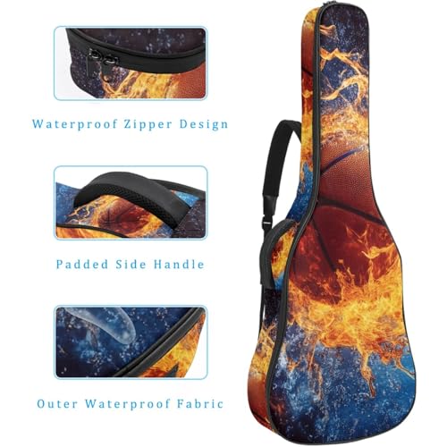 Housse de guitare pour transport à vélo avec sangle confortable