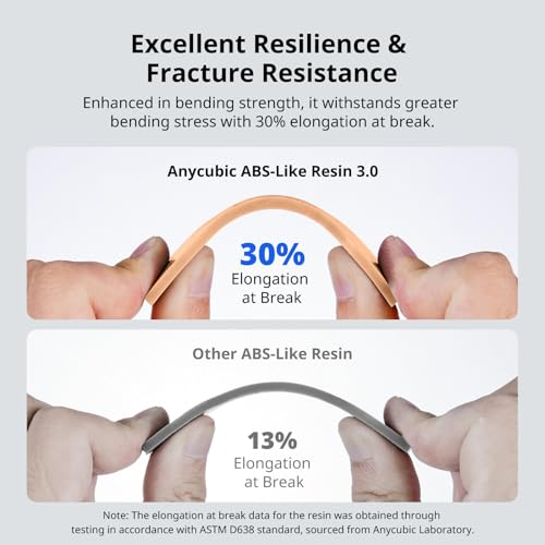Image of ANYCUBIC ABS-Like Resin 3.0, Upgraded 14K 3D Printer Resin with Enhanced Strength and Toughness, High Precision, Low Odor, Wide Compatibility for All LCD Resin 3D Printers (Beige, 1kg)