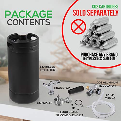 Nutrichef PKBRTP99 Pressurized Growler Tap System, 128Oz Powder Coated Mini Keg Dispenser Portable Kegerator Kit thumb #8