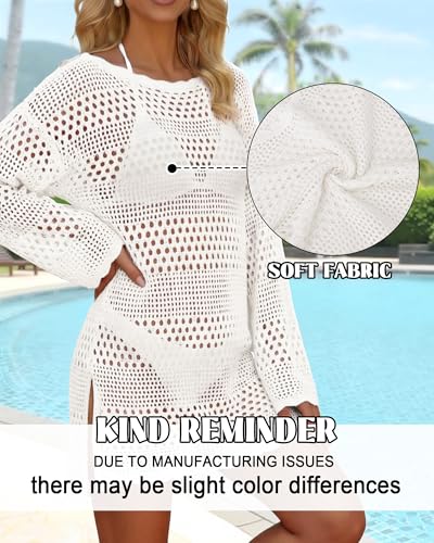 Image of CoCozy Swimsuit Coverup for Women, Crochet Bikini Beach Cover Up