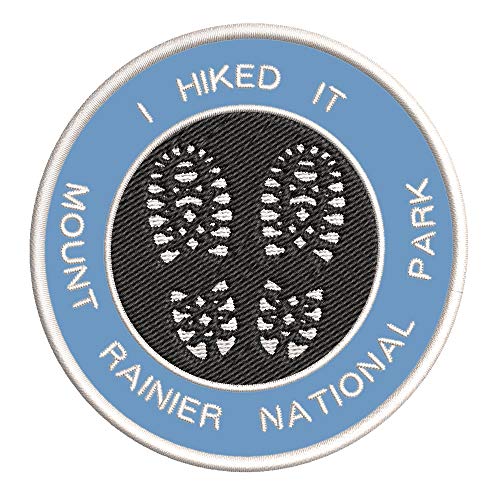 Mount Rainier Hiking Boot Patch Iron-on Sew-on Badge