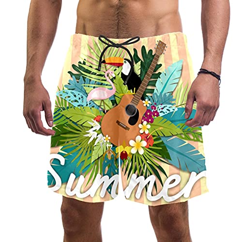 Short de bain pour homme multicolore à taille élastique et poches pratiques
